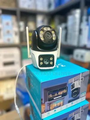Dual-Lens Wi-Fi Smart Security Camera for Home or Office