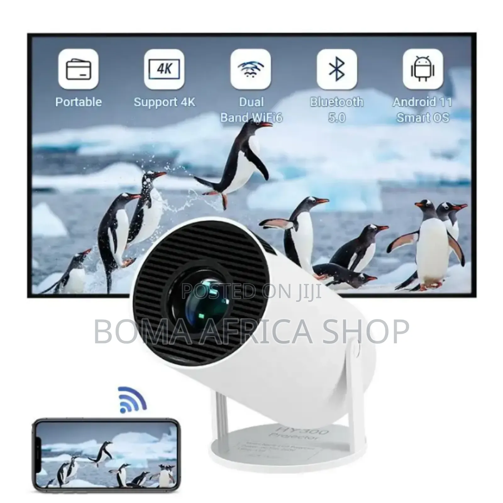 Hy300 Pro Ultra Hd Mini Smart Android Projector