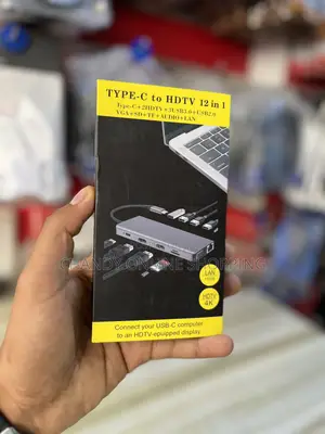 Type-C to HDTV 12- In-1 Multi-Port Adapter Hub