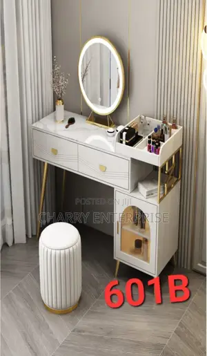 Modern Luxury Makeup Table or Dressing Table With a Stool