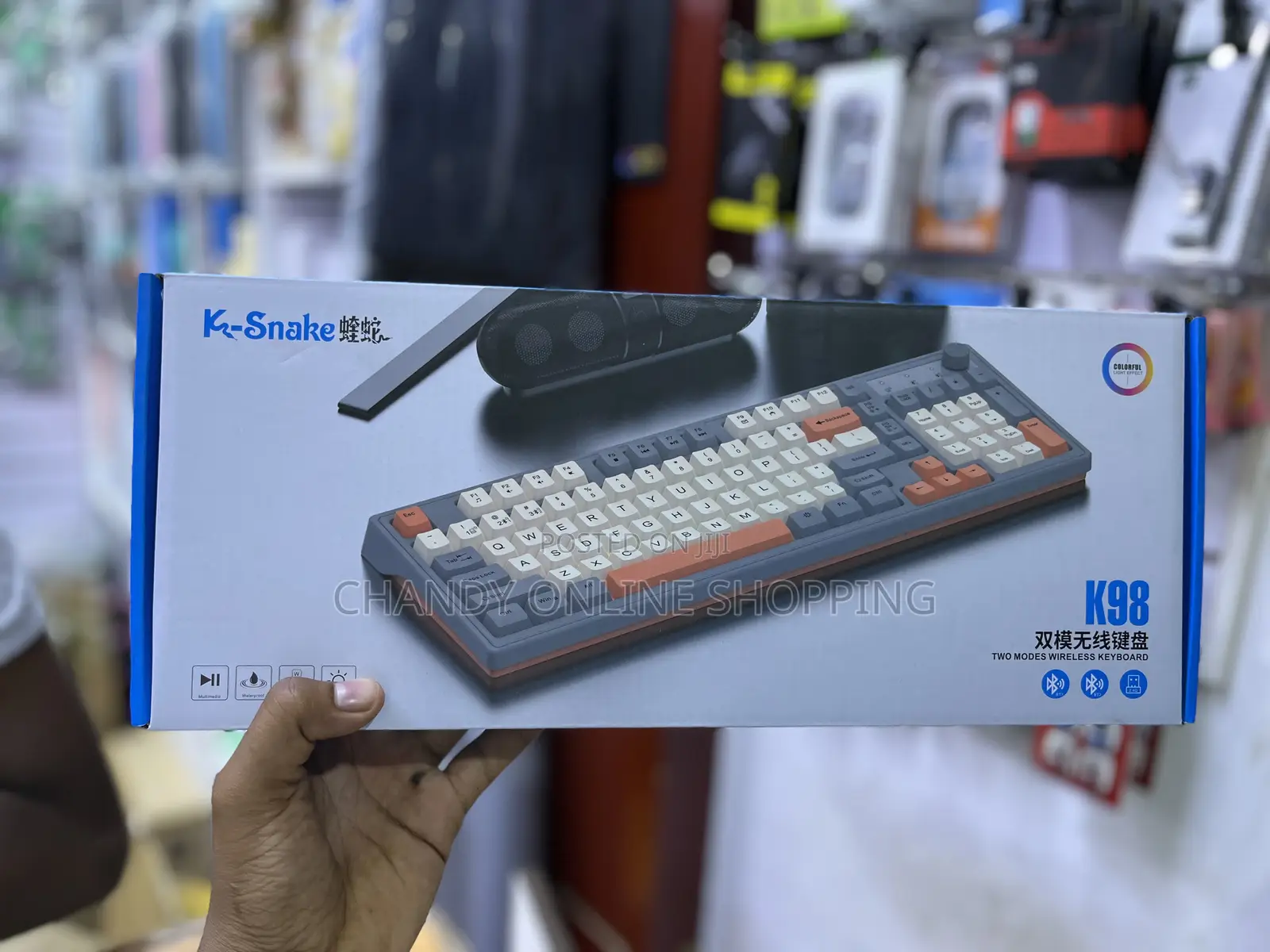 Bluetooth Wireless Keyboard 98-Keys Mechanical Keyboard