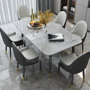 Luxury Dining Set With 6 Chairs (Dining Set Ya Viti 6)
