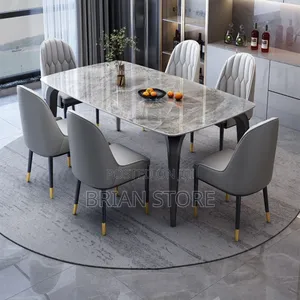 Luxury Dining Set With 6 Chairs (Dining Set Ya Viti 6)