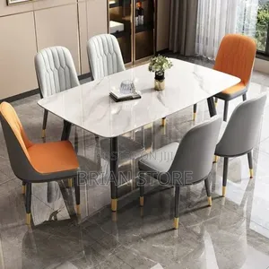 Luxury Dining Set With 6 Chairs (Dining Set Ya Viti 6)
