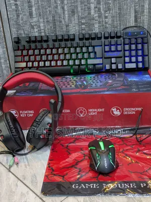 4 in 1 Gaming Keyboard, Mouse, Headset Mouse Pad