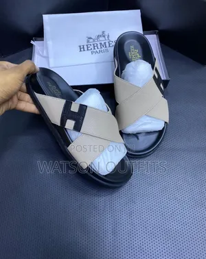 Men's Leather Sandals Original Za H Yenye Maana Hermes
