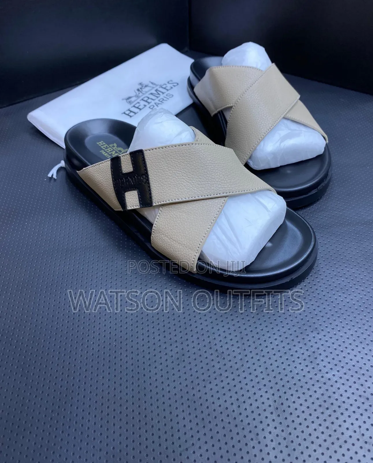 Men's Leather Sandals Original Za H Yenye Maana Hermes