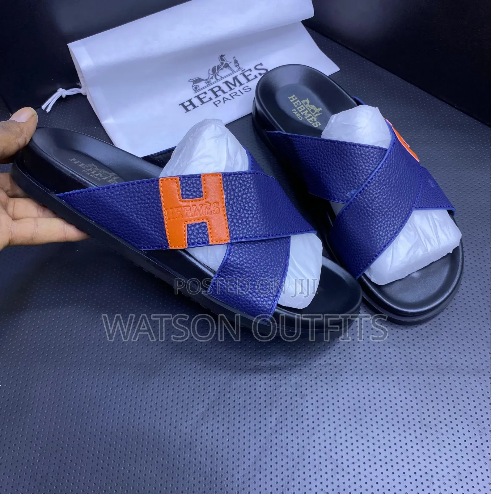 Men's Leather Sandals Original Za H Yenye Maana Hermes