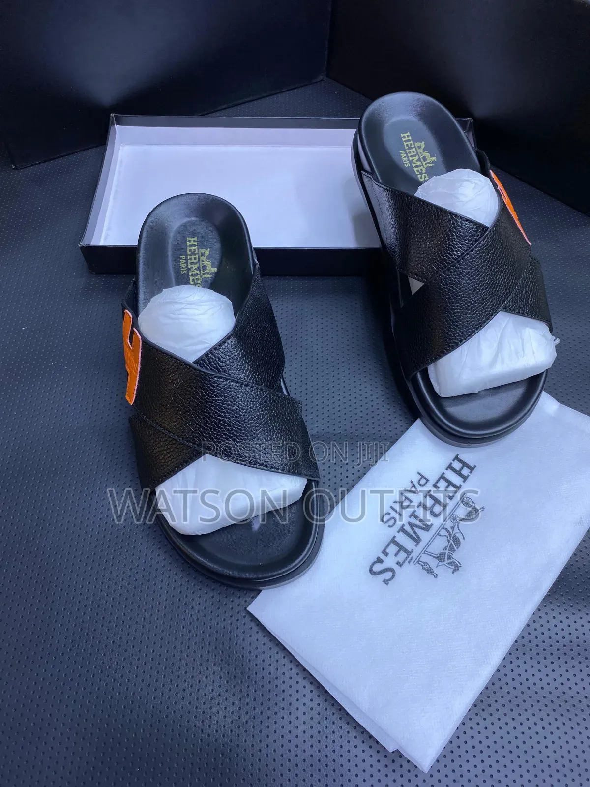 Men's Leather Sandals Original Za H Yenye Maana Hermes