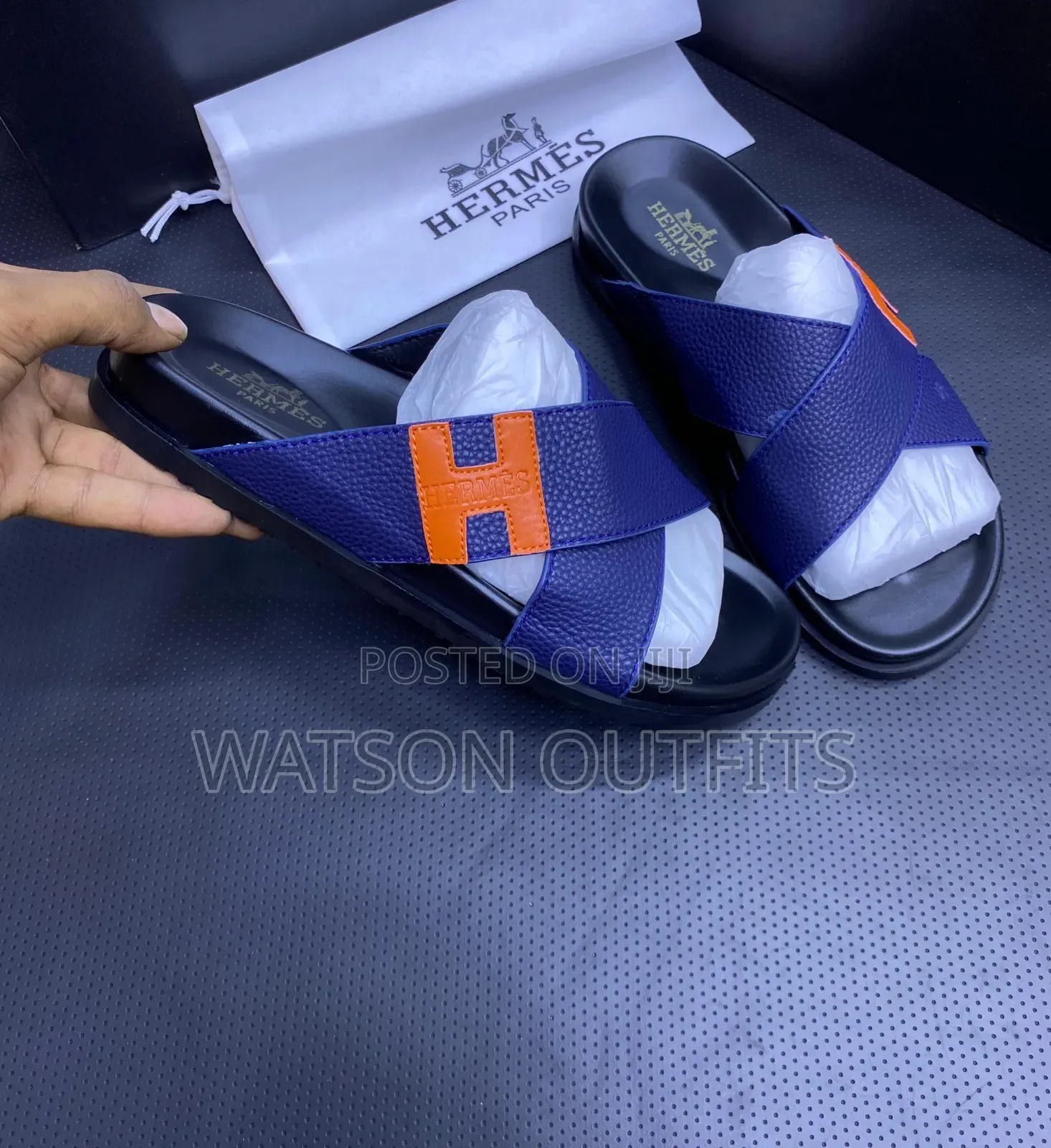 Men's Leather Sandals Original Za H Yenye Maana Hermes