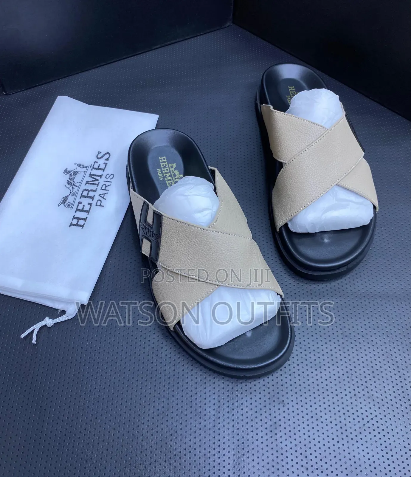 Men's Leather Sandals Original Za H Yenye Maana Hermes
