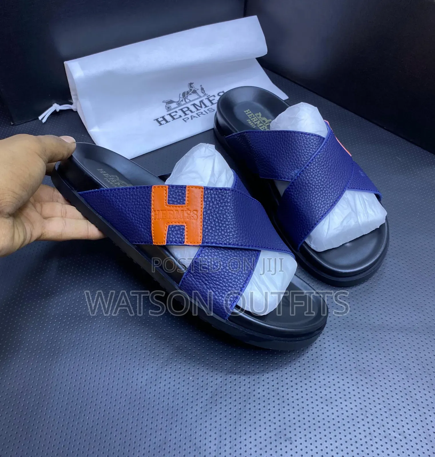 Men's Leather Sandals Original Za H Yenye Maana Hermes