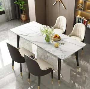 Elegant Dining Set ( Marble Table+ 4 Chairs)