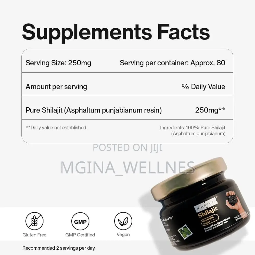 100% Pure Himalayan Shilajit Resin, High Potency for Men