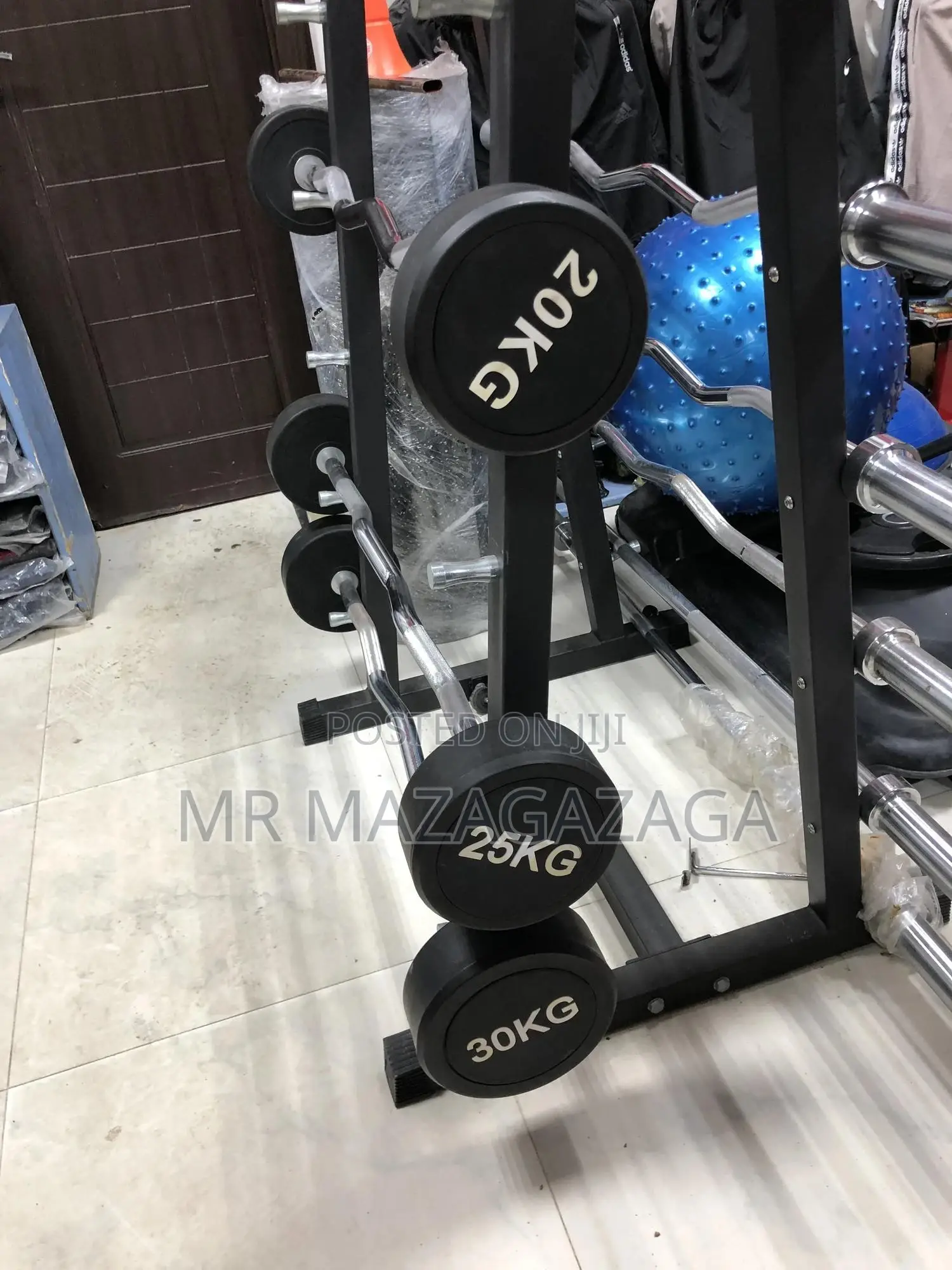 Fixed Rubber Barbell 30kg