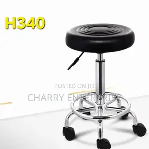 Adjustable Rolling Stool for Bar, Counter, Laboratory, Salon