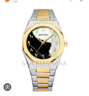 Bestwin Watch Arabic Number Silver and Gold