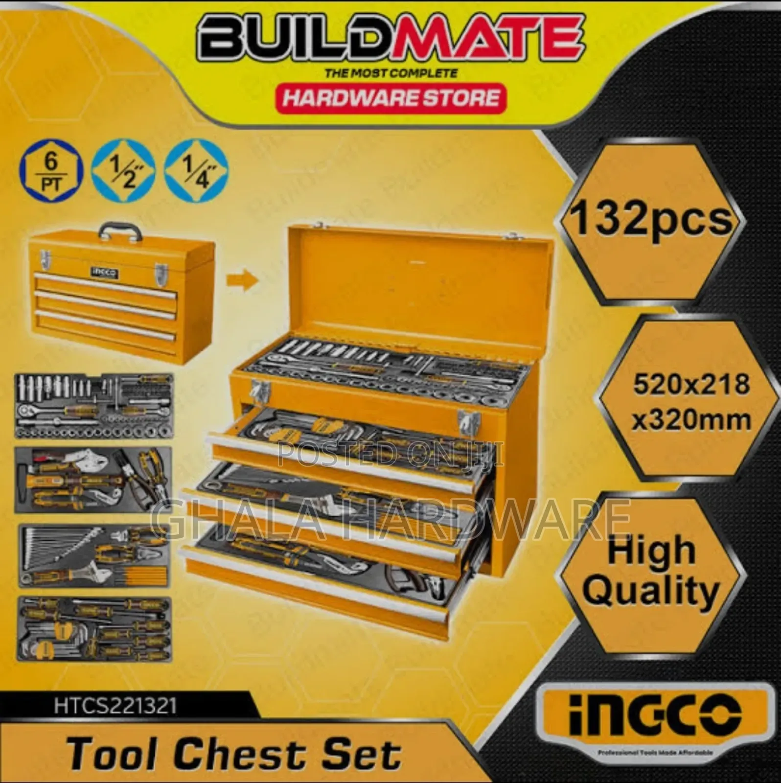 132pcs Tool Chest Set