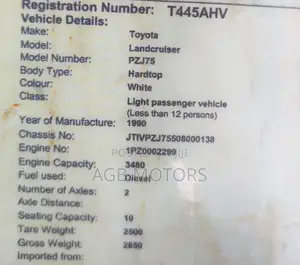 Toyota Land Cruiser 1990 White