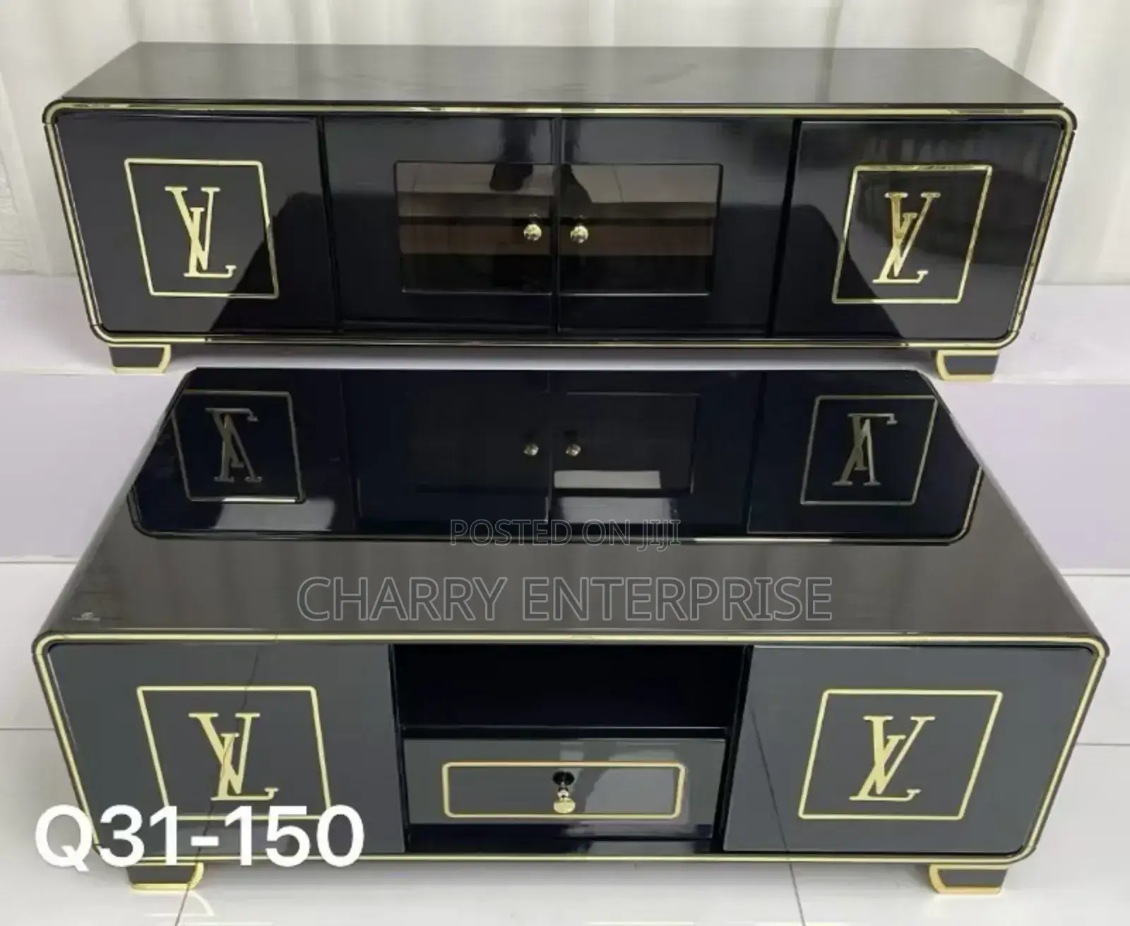 Full Set Ya Coffee Table Na Tv Showcase Material Ya Kioo