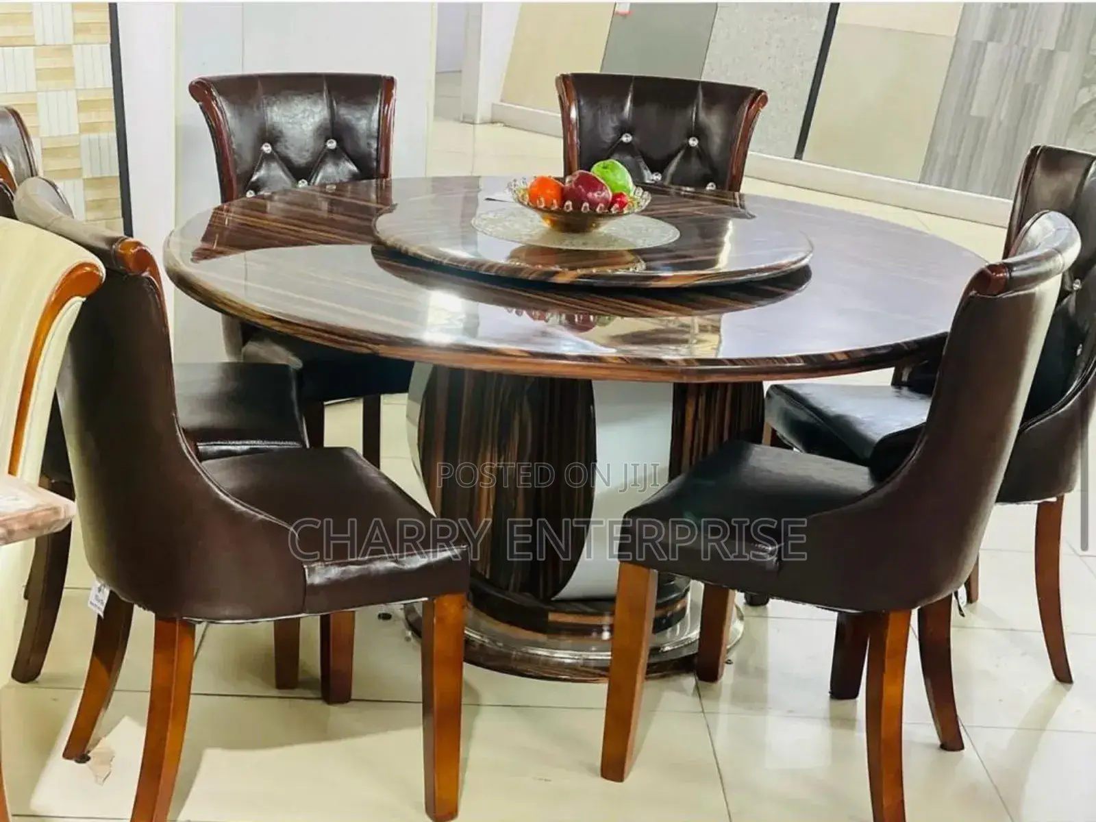 Modern High Classic Heavy Duty Dining Table 6 Chairs