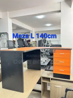 L Shape Office Table With Drawers