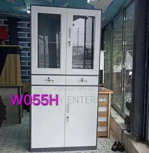 Multipurpose Office File Storage Cabinet With Glass Doors