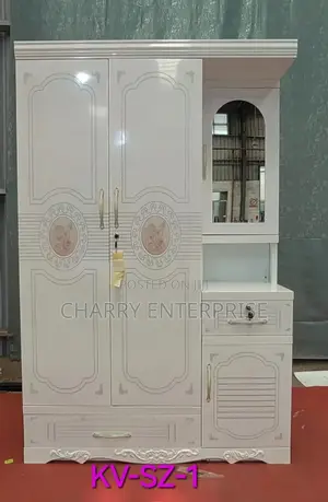 Metal Wardrobe With Mirror Kabati La Nguo La Chuma Leny Kioo
