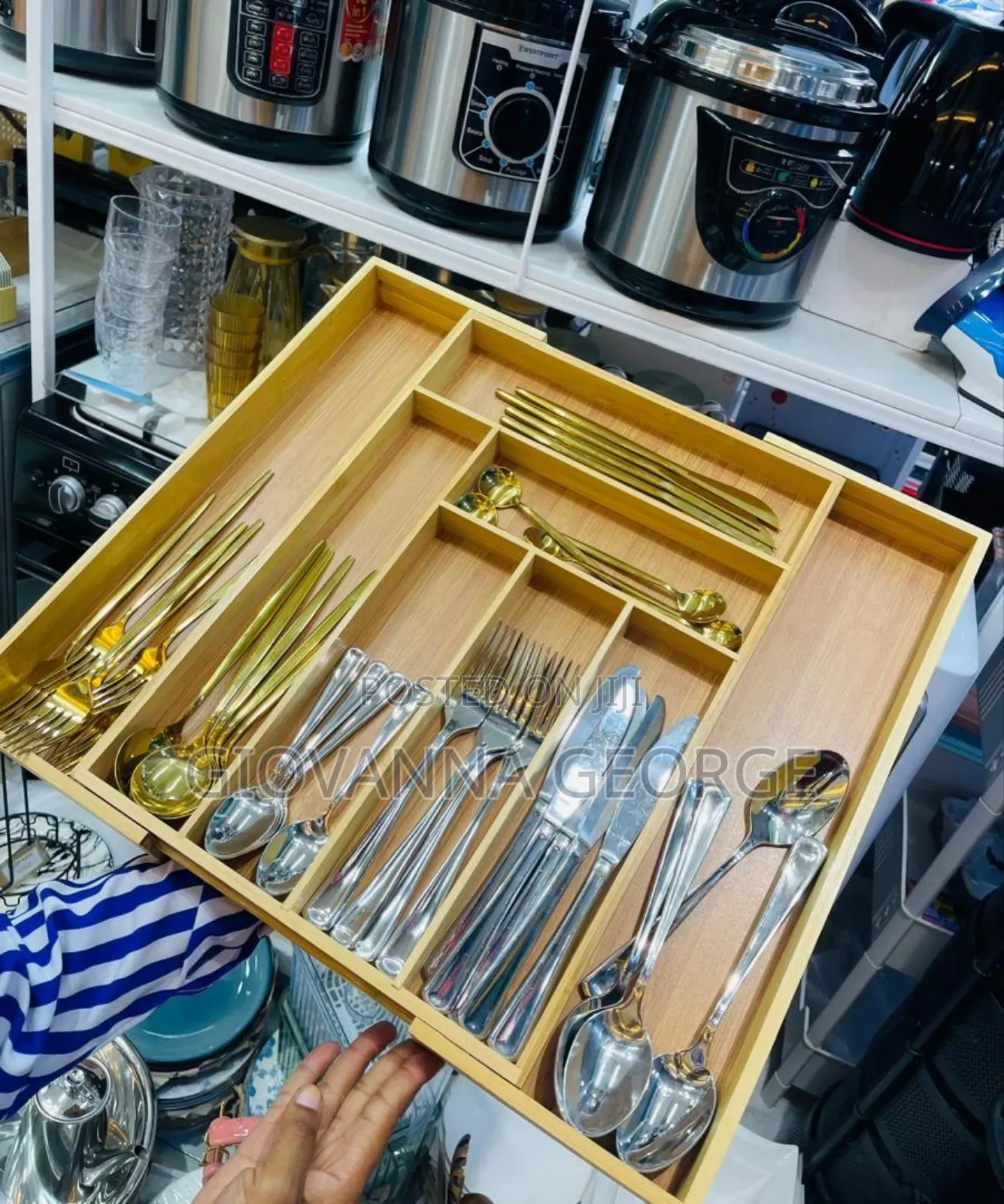 Cutlery Wooden Holder