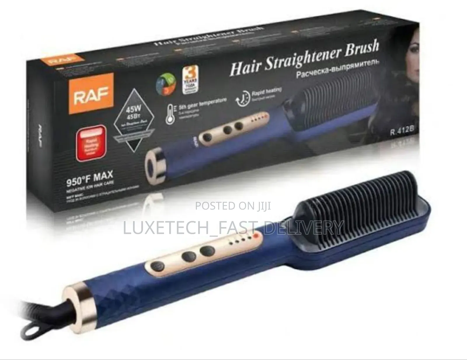 Raf Hair Straightener Brush R.412b