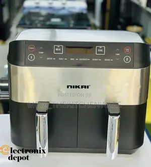 Nikai Dual-Basket Airfryer 8 Litre Naf282x