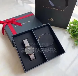 Dw R Bracelet Full Box Gift Bag Silver and Black