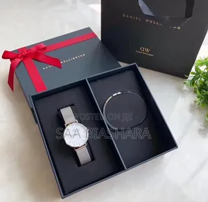 Dw R Bracelet Fullbox Gift Bag Silver and White