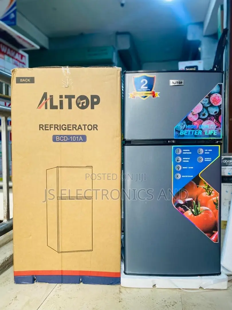 Alitop Fridge Liter 90 Double Door Milango Miwili Ni Imara