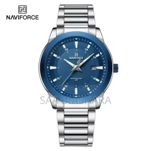 Naviforce Nf8029 Stainless Steel Silver Belt and Blue Case