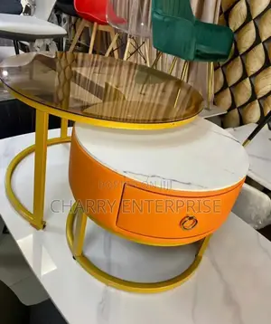 Luxury and Stylish Round Coffee Table Set