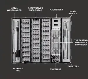 128 in 1 Precision Screwdriver Set Magnetic Bit Stainless