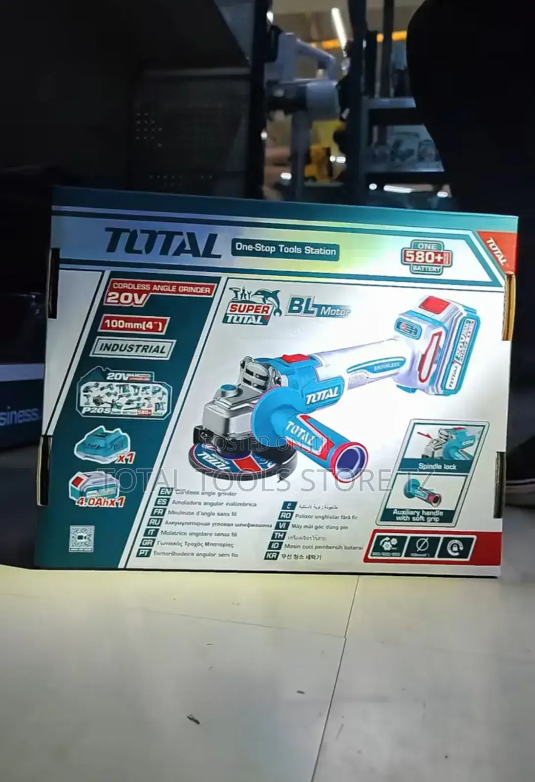 Total Lithium Cordless Angle Grinder 20v 4ah