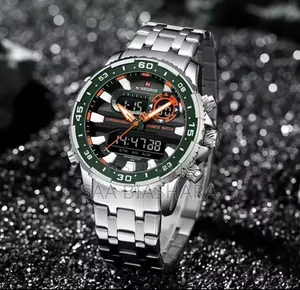 Naviforce N9234 Water Resistant Silver and Green