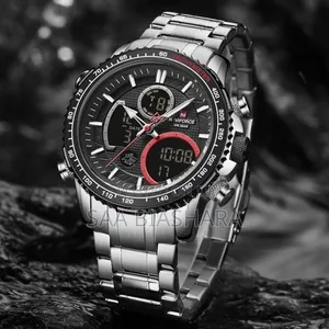 Naviforce Nf9182 Classic and Quality Watch Silver and Black