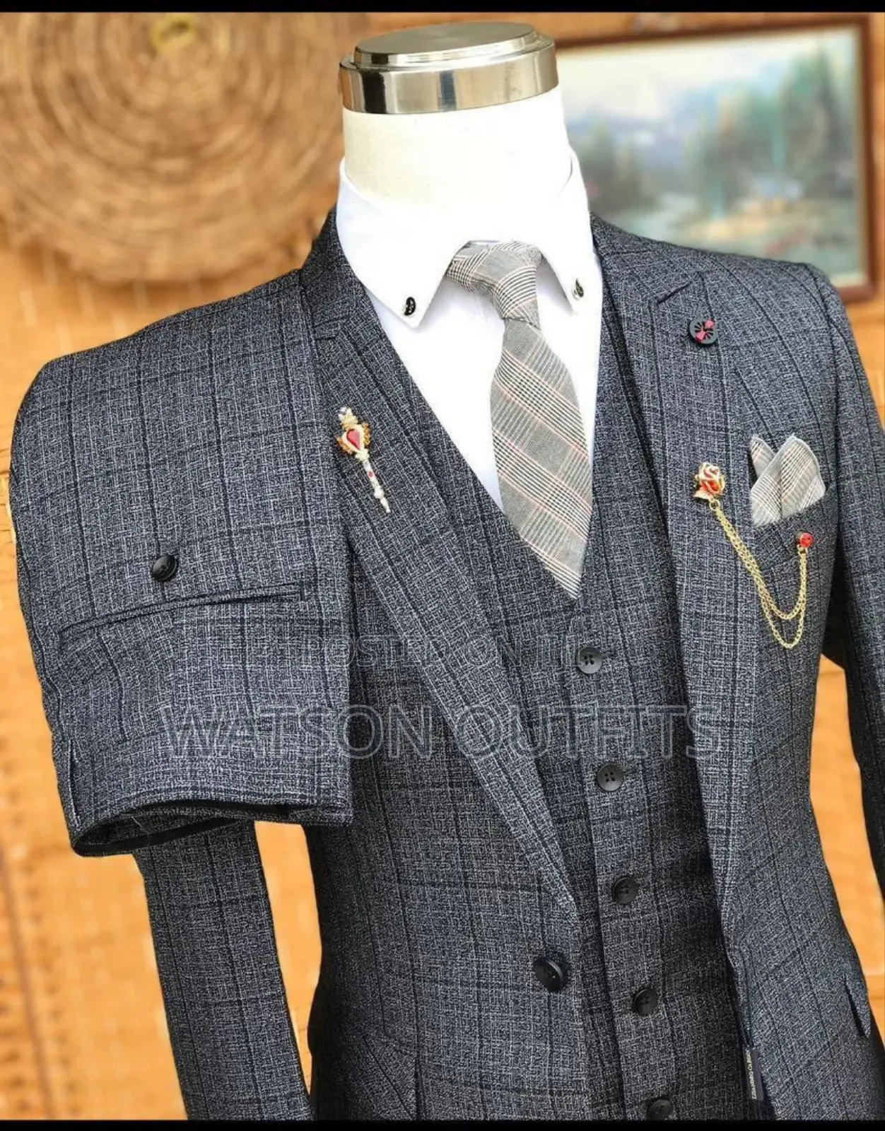 Men's Exceptionally Dark Grey Suits