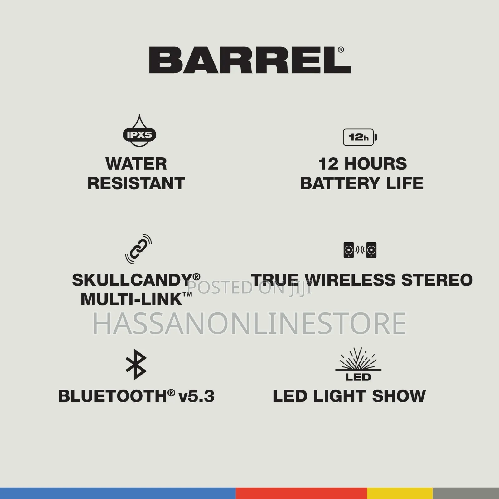Skullcandy Barrel Bluetooth Boombox Speaker