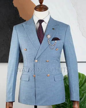 Men's Six Golden Buttons Suits for Classic Outings