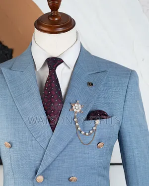 Men's Six Golden Buttons Suits for Classic Outings