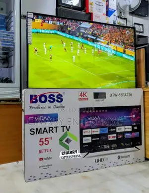 Boss Uhd Smart Tv Double Glass With Bluetooth Youtube Etc