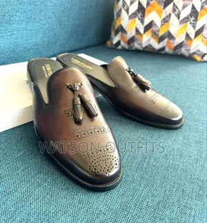 Men's Tomford Brand Leather Mules or Open Work Shoes at Back
