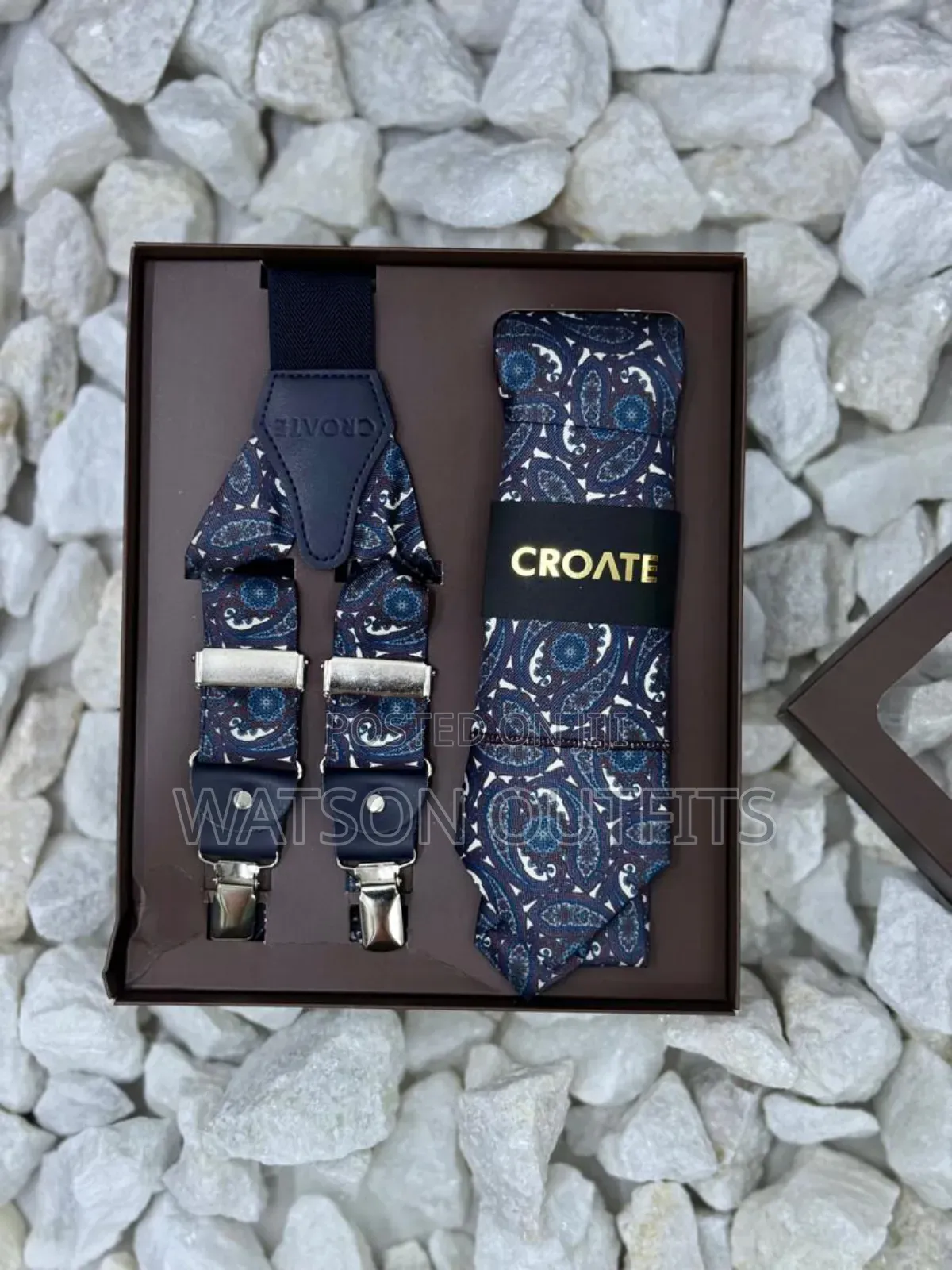Men's Tie and Suspender Conbo