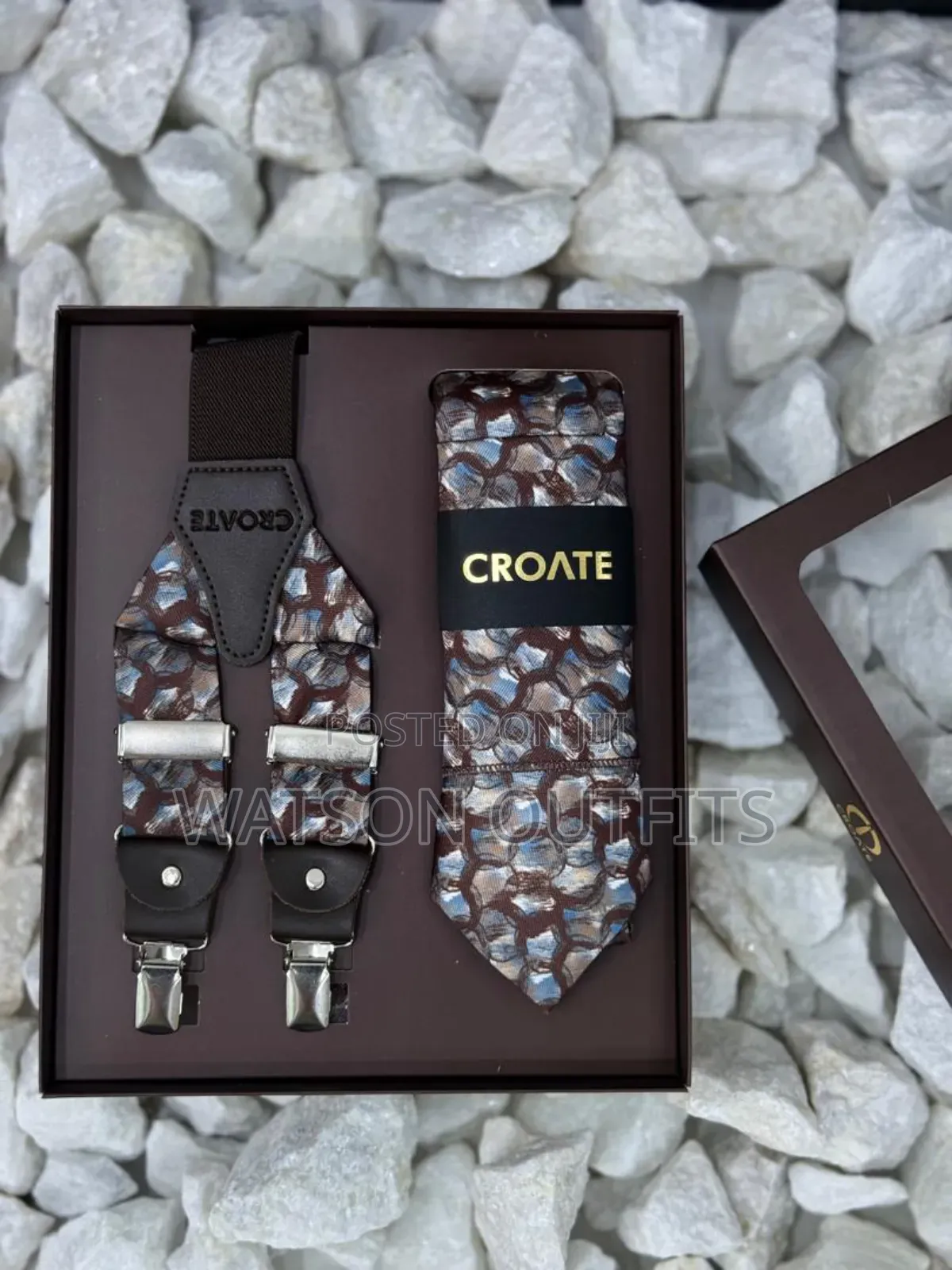 Men's Tie and Suspender Conbo