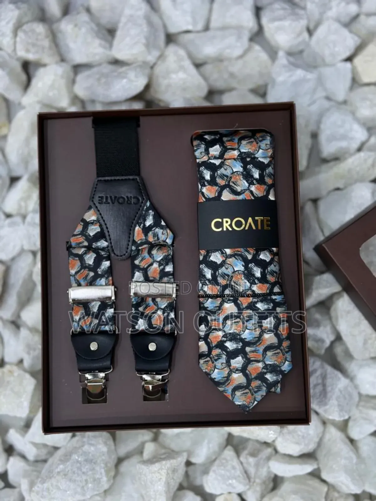 Men's Tie and Suspender Conbo