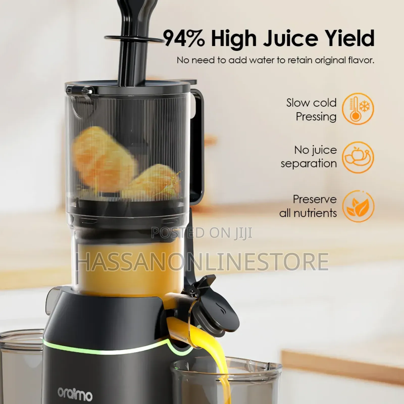 Oraimo Easyjuice 108mm Diameter 800ml Slow Juicer